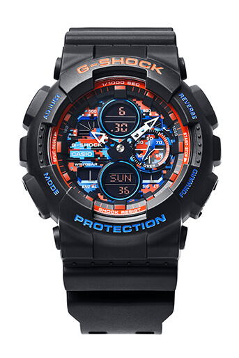 G-Shock City Camouflage Series: Black-Orange-Blue & Digi Camo