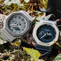 G-Shock Earth Tone GA-2110ET-2A & GA-2110ET-8A: Blue and White, Gray