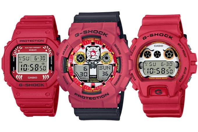 G-SHOCK DARUMA DOLL SERIES: DW-5600DA-4, DW-6900DA-4, GA-100DA-4A (DW-5600DA-4JR, DW-6900DA-4JR, GA-100DA-4AJR)