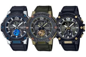 G-STEEL GST-B300XA-1A & GST-B300XB-1A3 with Sapphire Crystal and Carbon Bezel, Black and Gold GST-B300B-1A (GST-B300B-1AJF. GST-B300XA-1AJF, GST-B300XB-1A3JF)