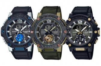 G-STEEL GST-B300XA-1A & GST-B300XB-1A3 with Sapphire Crystal and Carbon Bezel, Black and Gold GST-B300B-1A (GST-B300B-1AJF. GST-B300XA-1AJF, GST-B300XB-1A3JF)