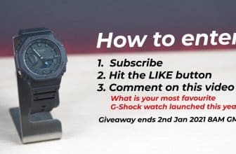 Gsyoku giving away G-Shock GA-2100-1A1 for 1st anniversary
