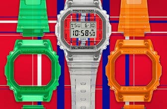 G-SHOCK DWE-5600KS-7 CLEAR, GREEN, ORANGE SKELETON SET