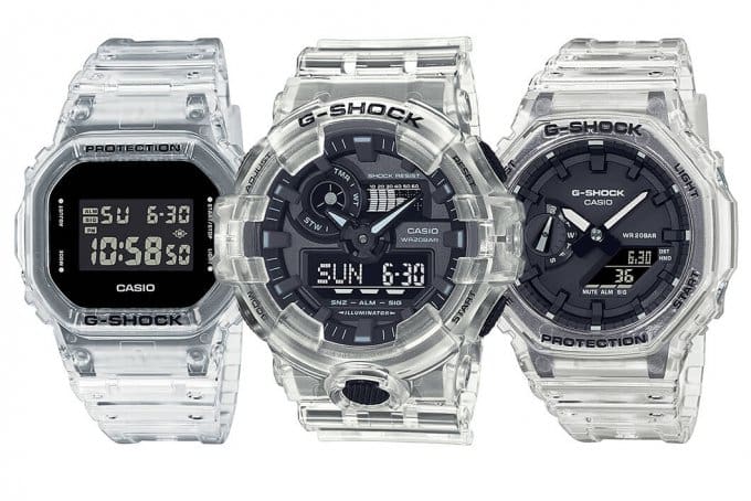 G-Shock SKE Black Skeleton Series DW-5600SKE-7 GA-700SKE-7A GA-2100SKE-7A