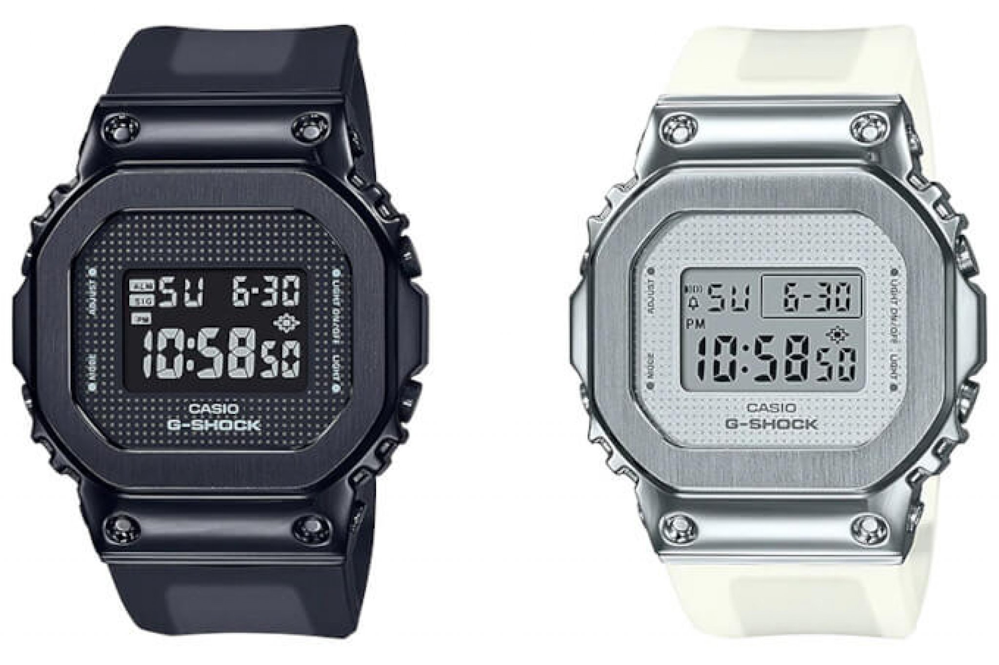 G-Shock GM-S5600SB-1 and GM-S5600SK-7 with Skeleton Band
