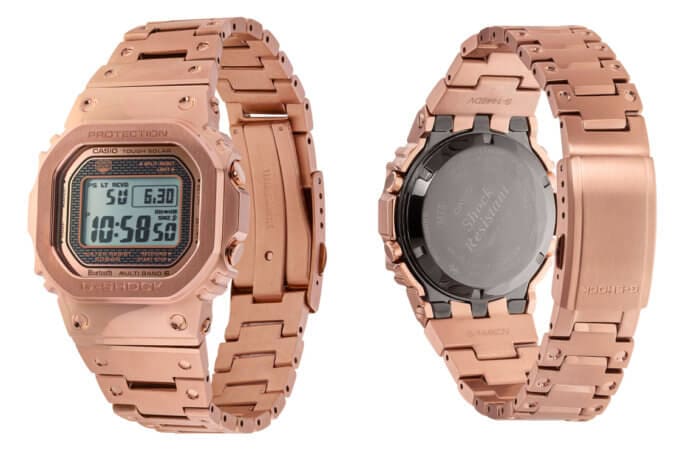 G-Shock GMW-B5000GD-4 Rose Gold IP and Positive STN LCD Display