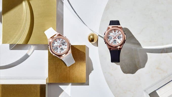 Baby-G MSG-S600 Rose Gold with Black and White