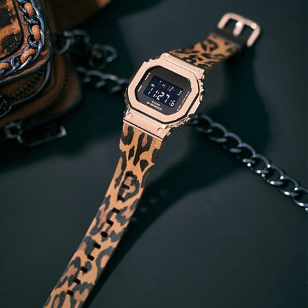 G-SHOCK GM-S5600LP-5 with Leopard Pattern Band