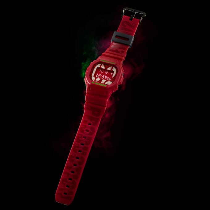 Evangelion  x G-Shock DW-5600 EVA-02 Band