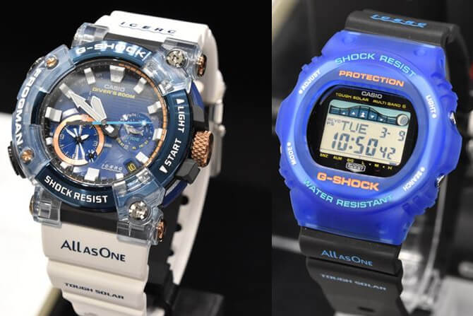 G-Shock Frogman GWF-A1000K-2AJR and GWX-5700K-2JR I.C.E.R.C. 30th Anniversary Love The Sea And The Earth 2021