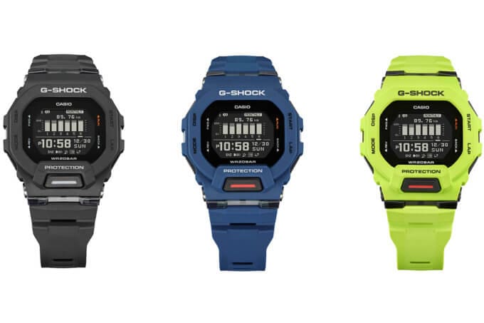 G-Shock G-SQUAD GBD-200: Black GBD-200-1, Blue GBD-200-2, Yellow GBD-200-9