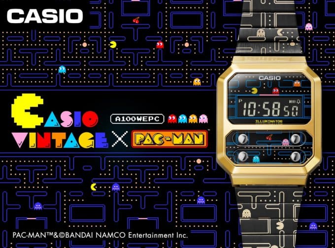 Pac-Man x Casio A100WEPC-1B Collaboration Watch