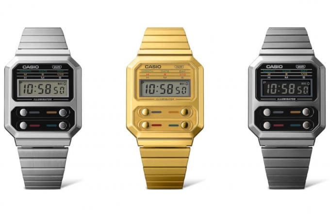 New Casio A100 (A100WE) is a tribute to the F-100 watch from "Alien"