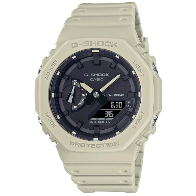 G-Shock adds basic blue, beige, and white to the GA-2100 series