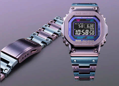 Purpurina y azul grisáceo G-Shock GMW-B5000PB-6