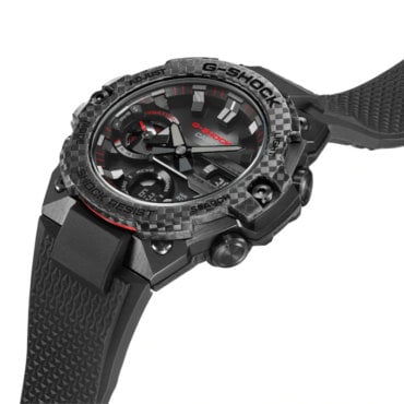 G-Shock GST-B400X-1A4 Black and Red with Carbon Fiber Bezel and Resin Band