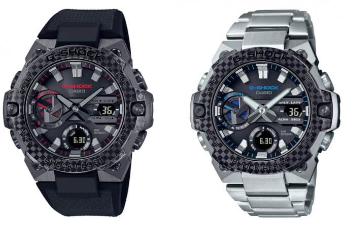 G-Shock GST-B400X-1A4 and GST-B400XD-1A2: Slimmest G-STEEL watches with carbon fiber bezel