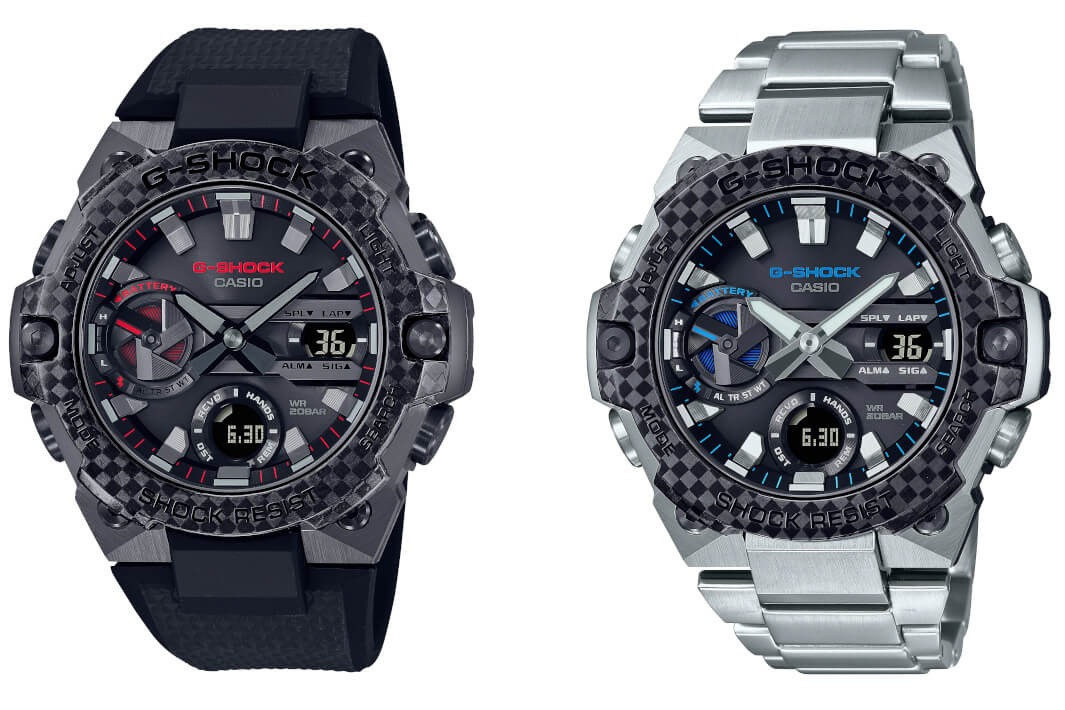 G-Shock GST-B400X-1A4 and GST-B400XD-1A2: Slim G-STEEL watches