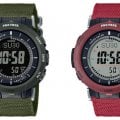 PRO TREK PRG-B30B-3 PRG-B30B-4 Red and Green with Cloth Band