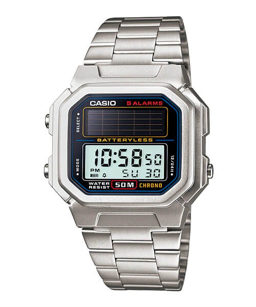 Casio Solar Digital 3274-AL-190W Vintage Casio Watch Alarm 50M Gold  Batteryless