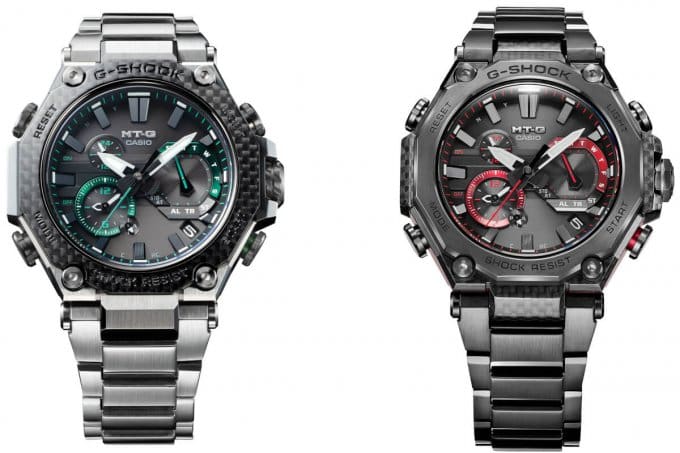 G-Shock  MTG-B2000XD-1A and MTG-B2000YBD-1A with Carbon Fiber Exteriors