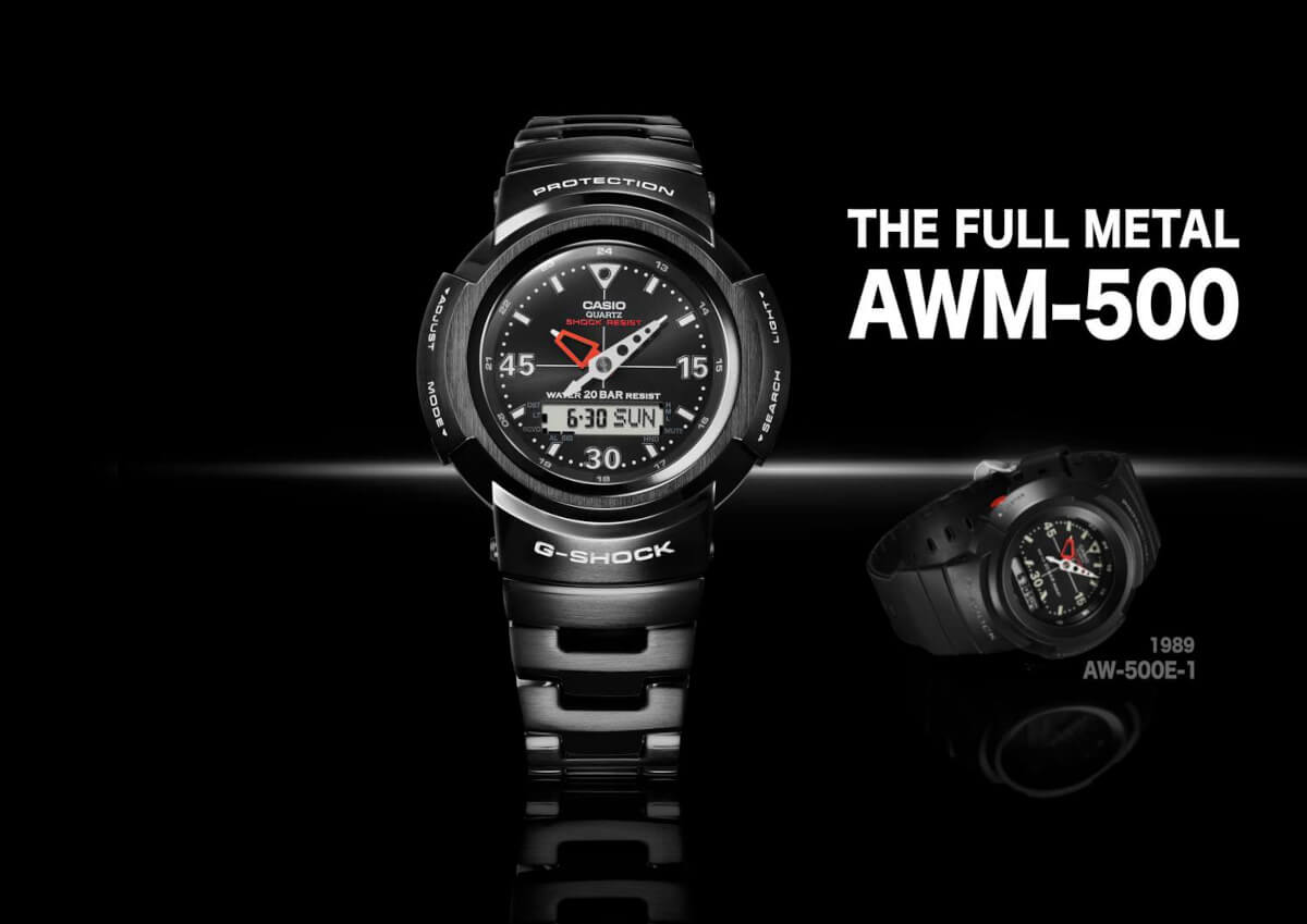 G-Shock AWM-500-1A Full Metal Analog-Digital Origin Tribute
