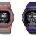 G-Shock G-SQUAD GBD-200SM-1A5 and GBD-200SM-1A6: Skeleton Bezel with Orange or Purple Inner Case