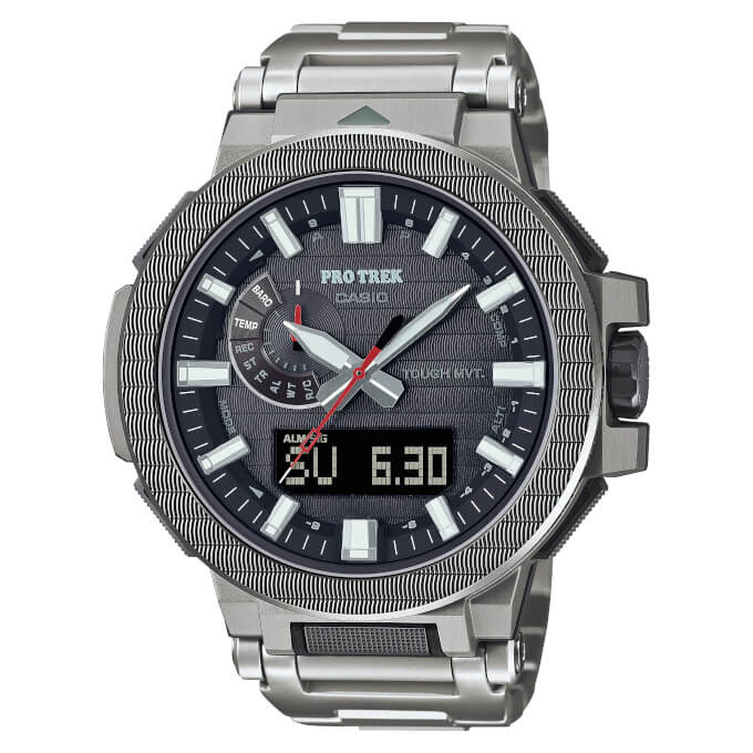 Pro Trek Manaslu PRX-8001YT-7JF with Titanium Bezel and Band