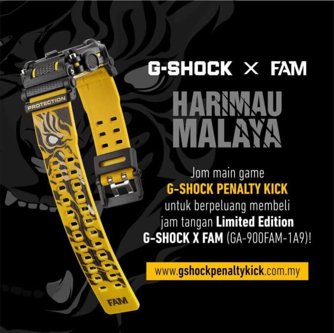 FAM Harimau Malaya x G-Shock GA-900FAM-1A9 for Malaysia Watch Band