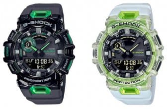 G-Shock GBA-900SM: GBA-900SM-1A3 & GBA-900SM-7A9 in skeleton black-green and white-green