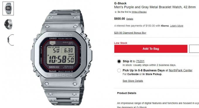 G-Shock MRGB5000D-1 at Macys.com Mistake