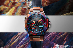G-Shock MTG-B2000XMG-1A with multicolor carbon bezel is inspired by Peru’s Rainbow Mountain