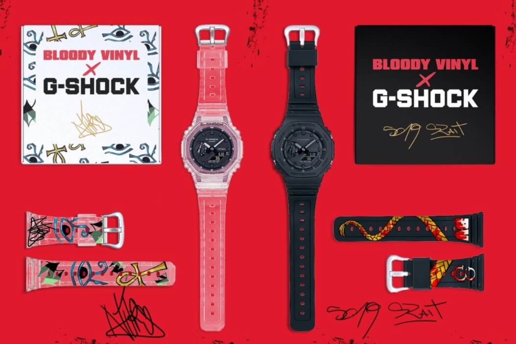 Bloody Vinyl x G-Shock GA-2100 Collaboration in Italy