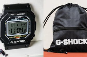 G-Shock DW-5600 wall clock and nylon drawstring bag promotion in Singapore