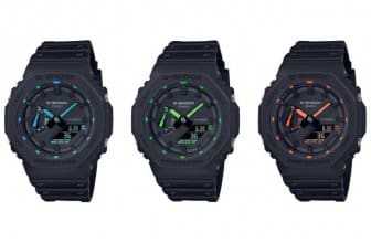 G-Shock GA-2100 Neon Accent Series: Stealth black with neon GA-2100-1A2 GA-2100-1A3 GA-2100-1A4