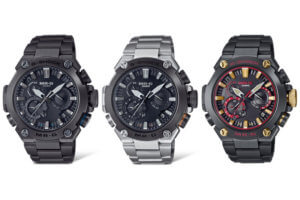 New G-Shock MR-G Watches for 2022: Akazonae MRG-B2000B-1A4, Basic Black MRG-B2000B-1A1, Silver-Black MRG-B2000D-1A