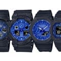 G-Shock Blue Paisley Series: AWG-M100SBP-1AJF GA-100BP-1A GA-2100BP-1A GW-B5600BP-1