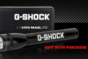 Free Mini Maglite with select G-Shock purchase at Altivo