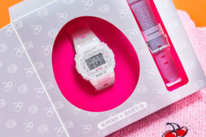KIRSH x Baby-G BGD-565KRS-7 collaboration features the cherry motif of the popular South Korean fashion brand