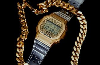 G-Shock DWE-5600HG-1 Gold Bezel Skeleton Band