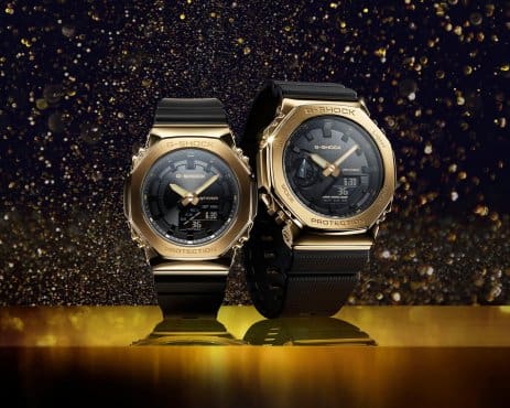 Black and Gold Metal G-Shock 2100 and 5600 Pairs for Men and Women