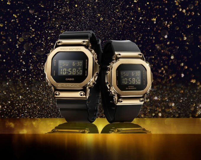 G-Shock GM-5600G-9 GM-S5600GB-1 Black and Gold