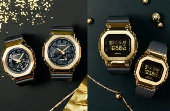 Gold and Black Metallic G-Shock GM-2100 and GM-5600 Pairs for Men and Women