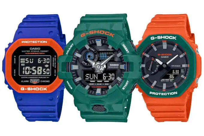 G-Shock Sport Color Series: DW-5610SC-2 GA-700SC-3A GA-2110SC-4A
