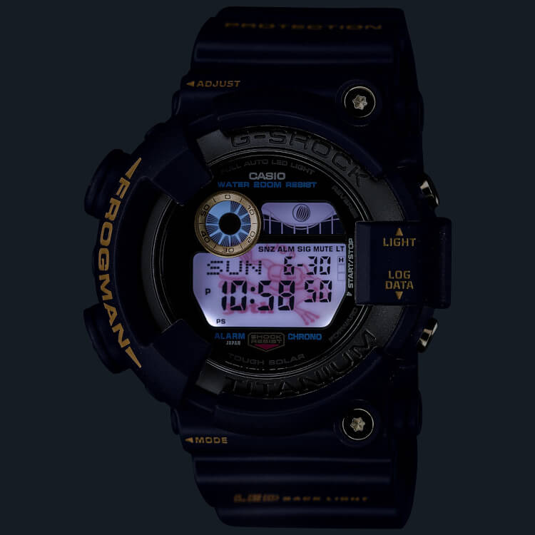 G-Shock Frogman GW-8230B-9A LED Backlight
