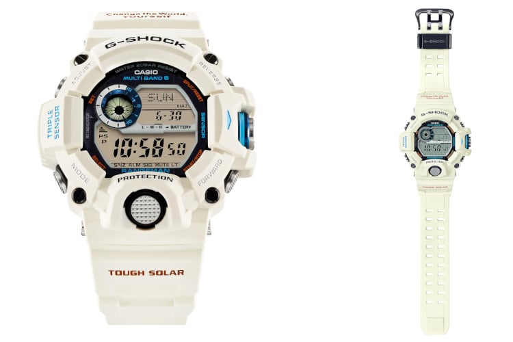 G-Shock GW-9408KJ-7JR Rangeman: Love The Sea And The Earth 2022 Earthwatch Collaboration: Display and Band