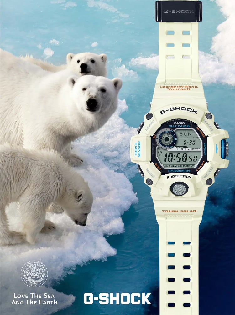 G-Shock GW-9408KJ-7JR Rangeman Earthwatch Limited Edition Inspired By Polar Bear