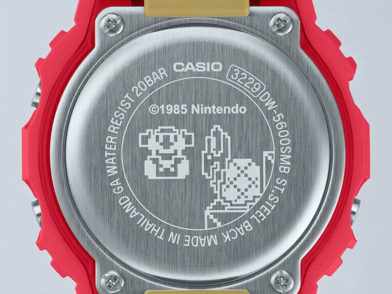 Super Marios Bros. x G-Shock DW-5600SMB-4 collaboration with the 