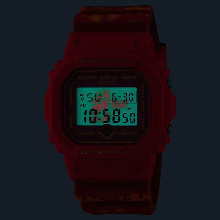 Super Marios Bros. x G-Shock DW-5600SMB-4 EL Backlight