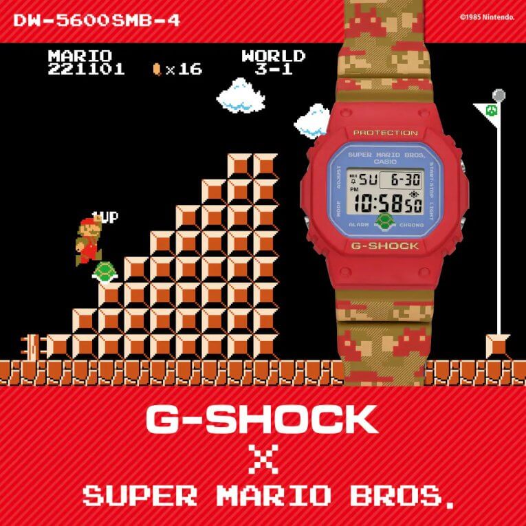 Nintendo Super Marios Bros. x G-Shock DW-5600SMB-4 Collaboration